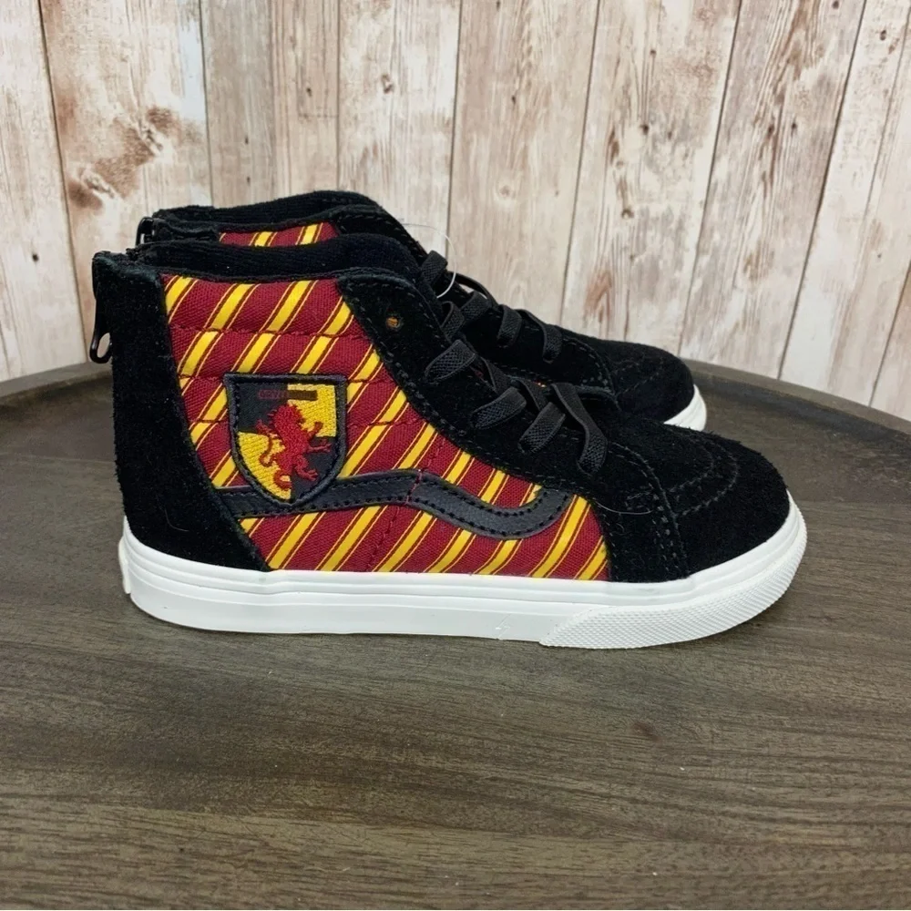 Vans x Harry Potter Sk8-Hi Zip Gryffindor High Top Sneaker Size 6.5‎ Toddler